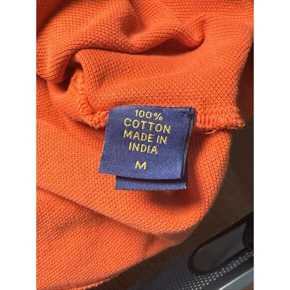 Pussers Island Gear 1/4 Zip Pullover Orange Pullover Flags Sailing Men's Medium - Picture 4 of 6